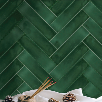 Vintage Forest Gloss Bumpy Wall Tile 300x75 mm