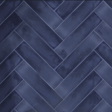 Vintage Sapphire Gloss Bumpy Wall Tile 300x75 mm