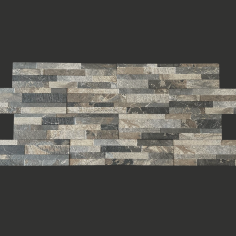 York Multicolour Italian Split Face Wall Cladding Tile 150x600 mm