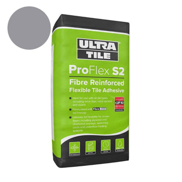 Ultra Tile ProFlex S2 Fibre Reinforced Flexible Tile Adhesive Grey-20kg