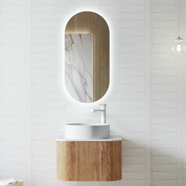 Phuket Solid Wood Fluted Vanity - 600mm