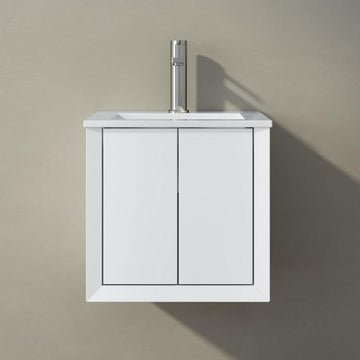 Verona Matt White Cloakroom Vanity - 400mm