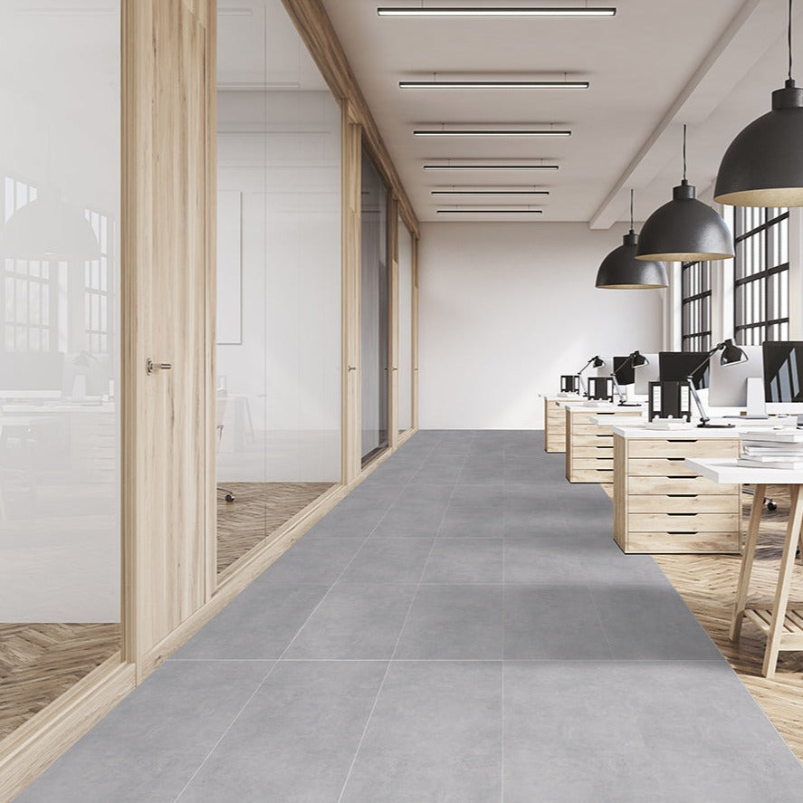 XXL Cemento Grey Matt Indoor Wall&Floor Porcelain Tile-1200x600x10mm