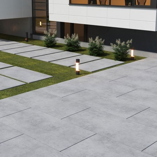 Cemento Grey Outdoor Porcelain Paving Slabs - 1200X600x20 mm