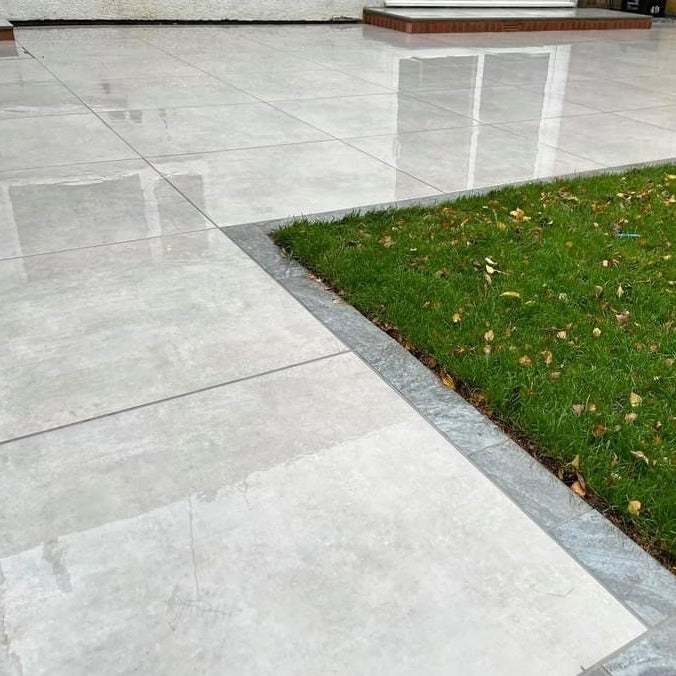Cemento Grey Outdoor Porcelain Paving Slabs - 600x600x20 mm