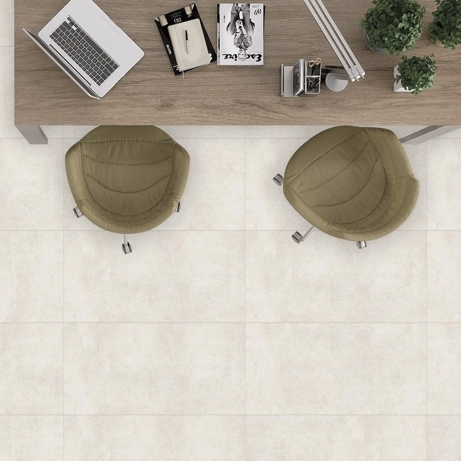 XXL Cemento Ivory Matt Indoor Wall&Floor Porcelain Tile-1200x600x10mm