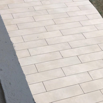 Cemento Ivory Outdoor Porcelain Paving Slabs - 1200X300x20 mm