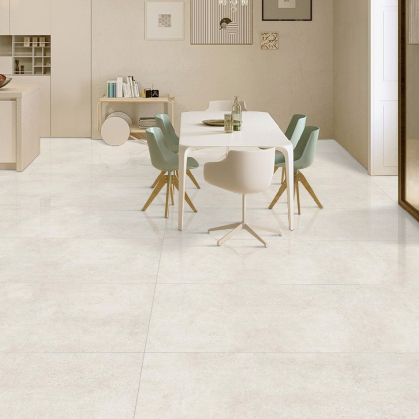 XXL Cemento Ivory Semi Polished Indoor Wall&Floor Porcelain Tile-1200x600x10mm