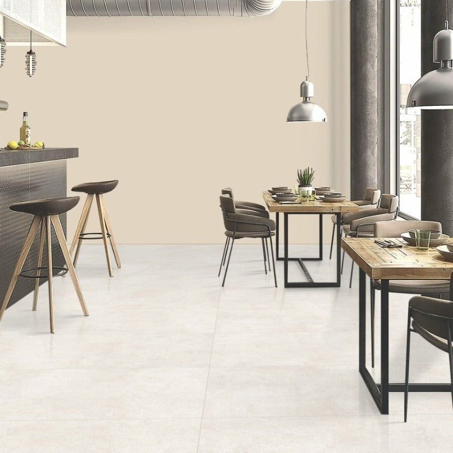 XXL Cemento Ivory Semi Polished Indoor Wall&Floor Porcelain Tile-1200x600x10mm