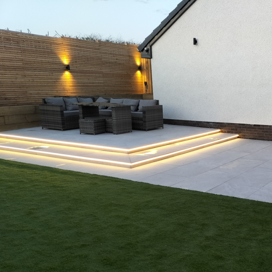 Cool White Outdoor Porcelain Paving Slabs - 1200X600x20 mm