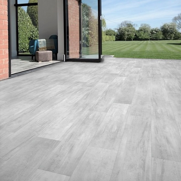 Florance Grey Wood Effect Outdoor Porcelain Paving Slabs - 1200x300x20 mm