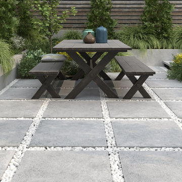 Galaxy Gris Outdoor Porcelain Paving Slabs - 600x600x20 mm