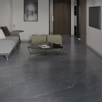 Laguna Anthracite Semi Polished Indoor Wall&Floor Porcelain Tile-1200x600mm