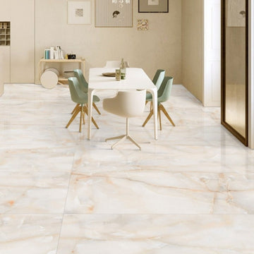 Onyx Cream Polished Indoor Wall&Floor Porcelain Tile-1200x600mm