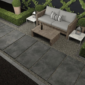 Padova Ash Outdoor Porcelain Paving Slabs - 1200x600x20 mm