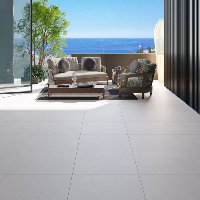 Padova Off White Outdoor Porcelain Paving Slabs - 600x600x20 mm