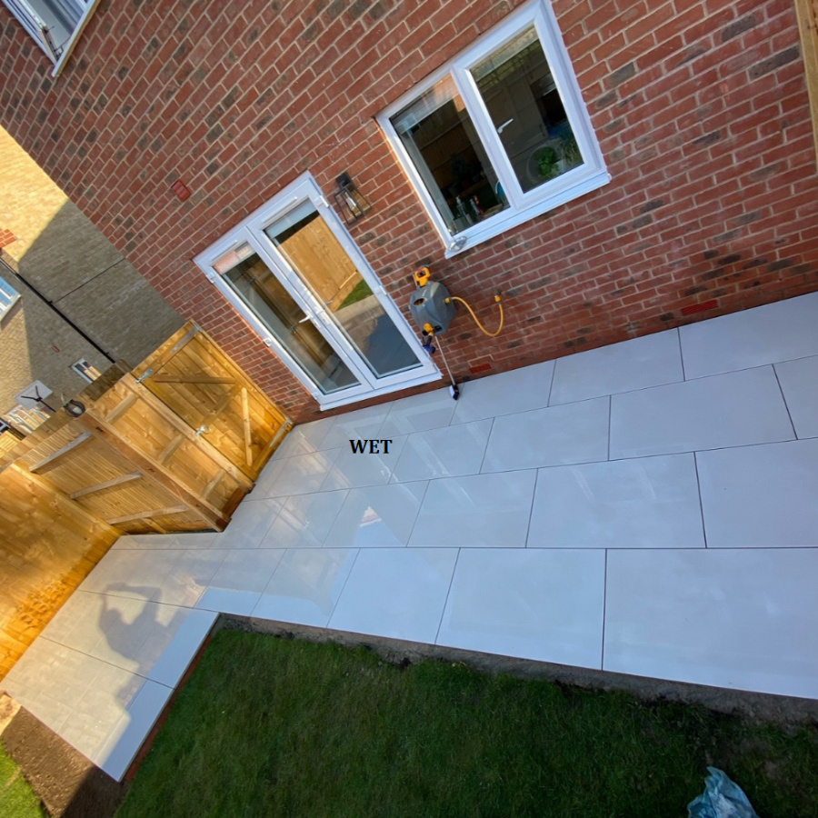 Padova Off White Outdoor Porcelain Paving Slabs - 900x600x20 mm