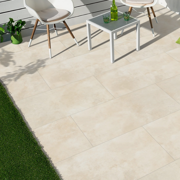 Padova Sand Outdoor Porcelain Paving Slabs - 1200x600x20 mm