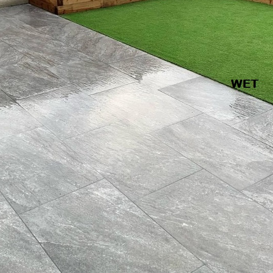 Quarzite Nero Outdoor Porcelain Paving Slabs - 900x600x20 mm