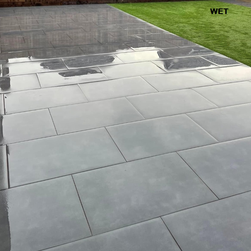 River Ash Outdoor Porcelain Paving Slabs - 900x600x20 mm