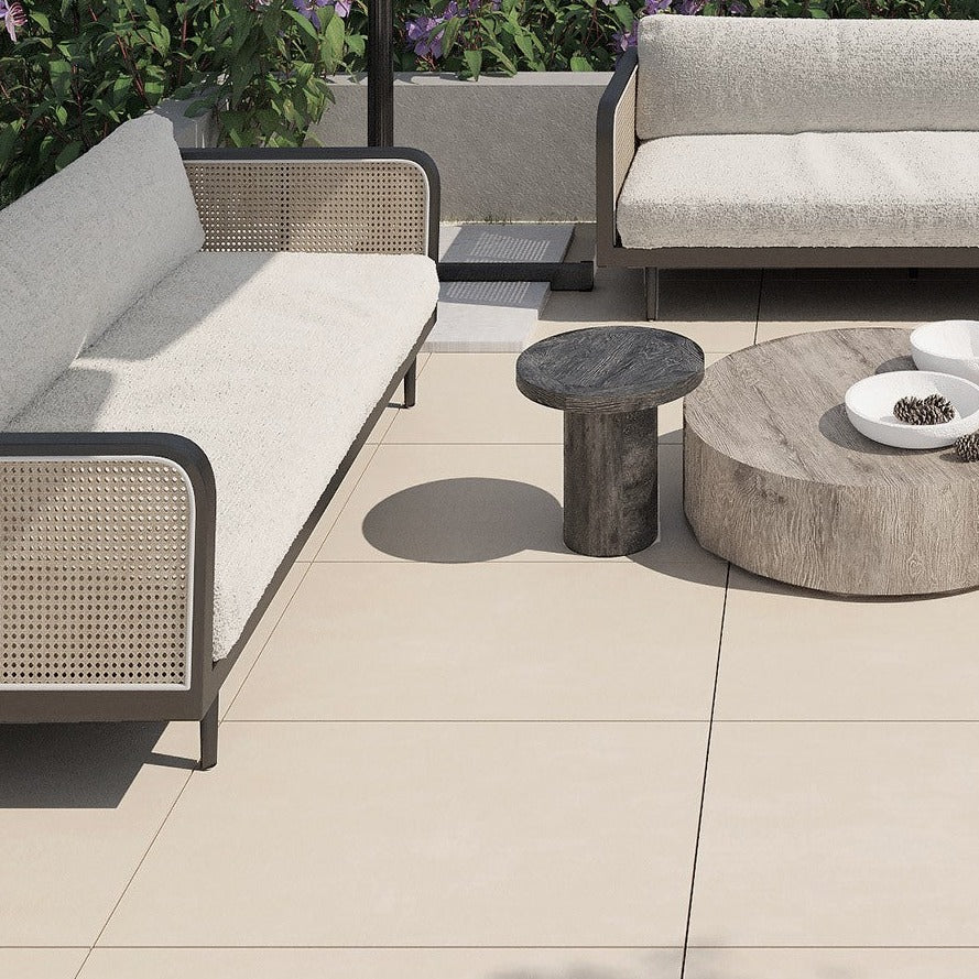 River Sand Outdoor Porcelain Paving Slabs - 900x600x20 mm