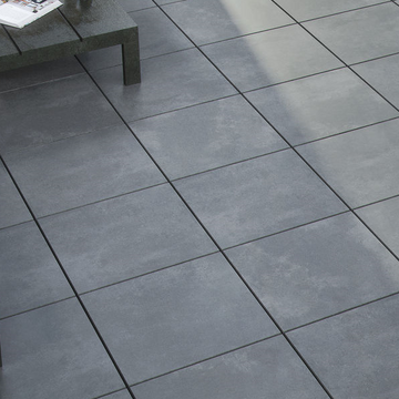 Rustico Anthracite Outdoor Porcelain Paving Slabs - 600x600x20 mm