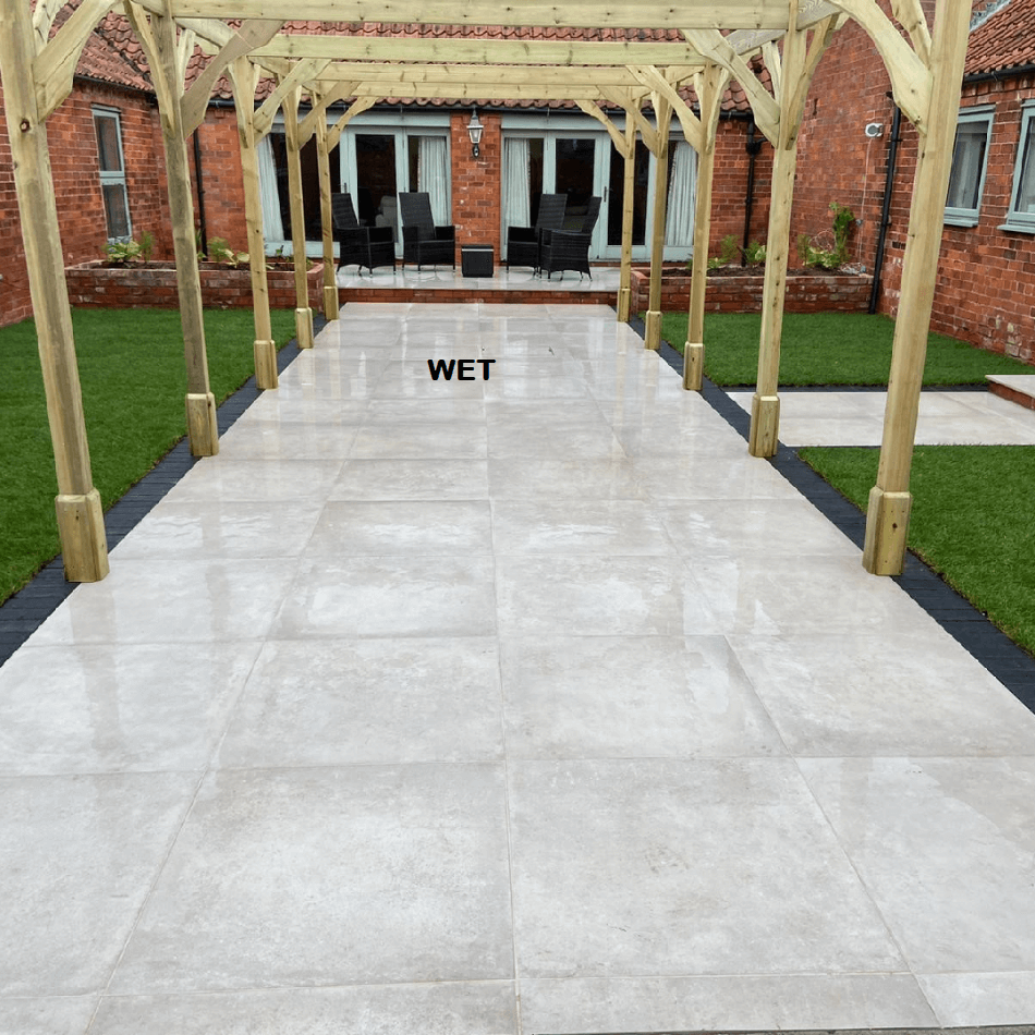 Smoky Ivory Outdoor Porcelain Paving Slabs - 800x800x20 mm