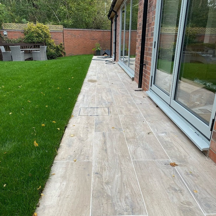 Style Wood Effect Outdoor Porcelain Paving Slabs - 1200x300x20 mm