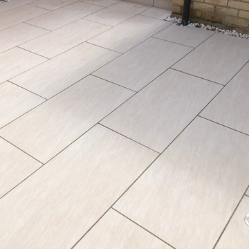 Tasos Cream Outdoor Porcelain Paving Slabs - 900x450x20 mm