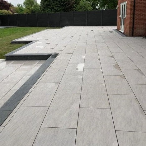 Tasos Gris Outdoor Porcelain Paving Slabs - 900x450x20 mm