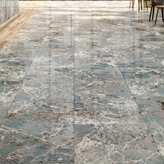 XXL Turquoise Polished Indoor Wall&Floor Porcelain Tile-1200x600mm