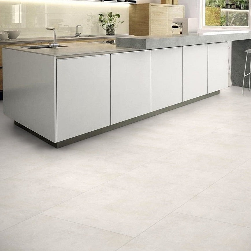XXL Cemento Ivory Matt Indoor Wall&Floor Porcelain Tile-1200x600x10mm