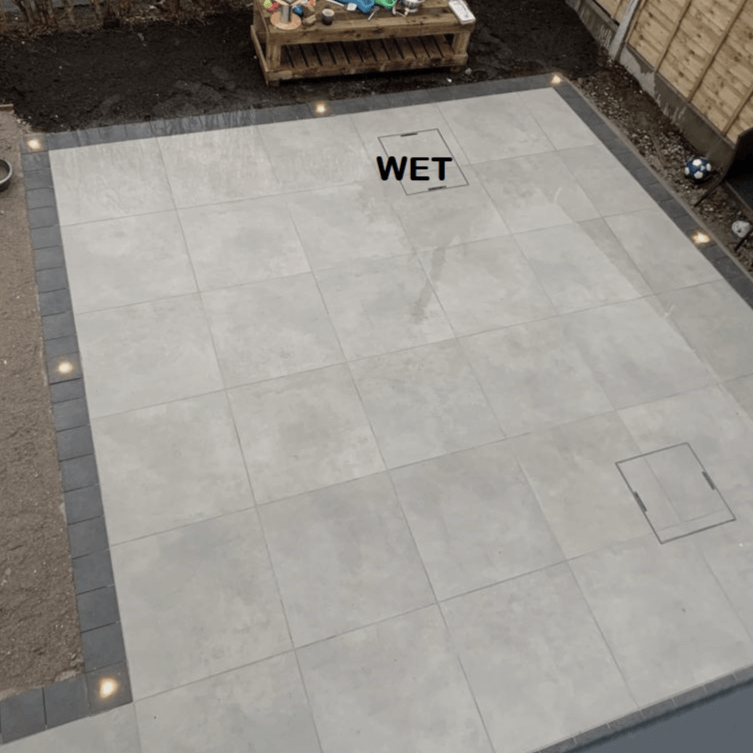 Padova Ice Grey Outdoor Porcelain Paving Slabs - 800x800x20 mm